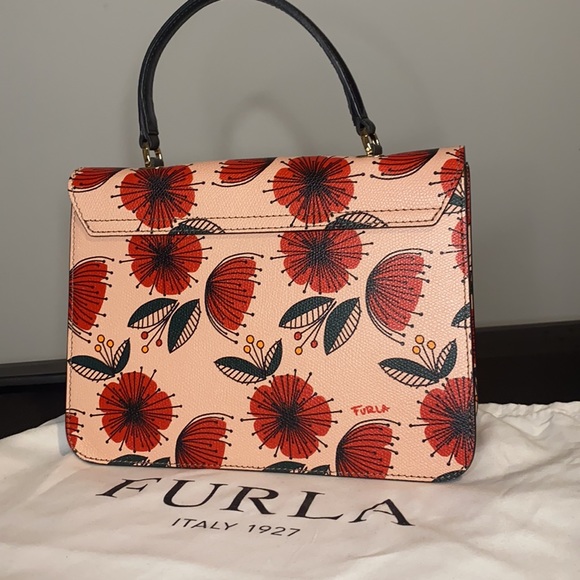 Furla Floral Printed Moonstone Leather Metropolis - Picture 3 of 9